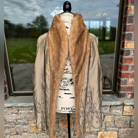 Damaged Scrap 2XL Pastel Mink Fur Jacket Real Genuine Fur Perfect For Crafts - Picture 11 of 12
